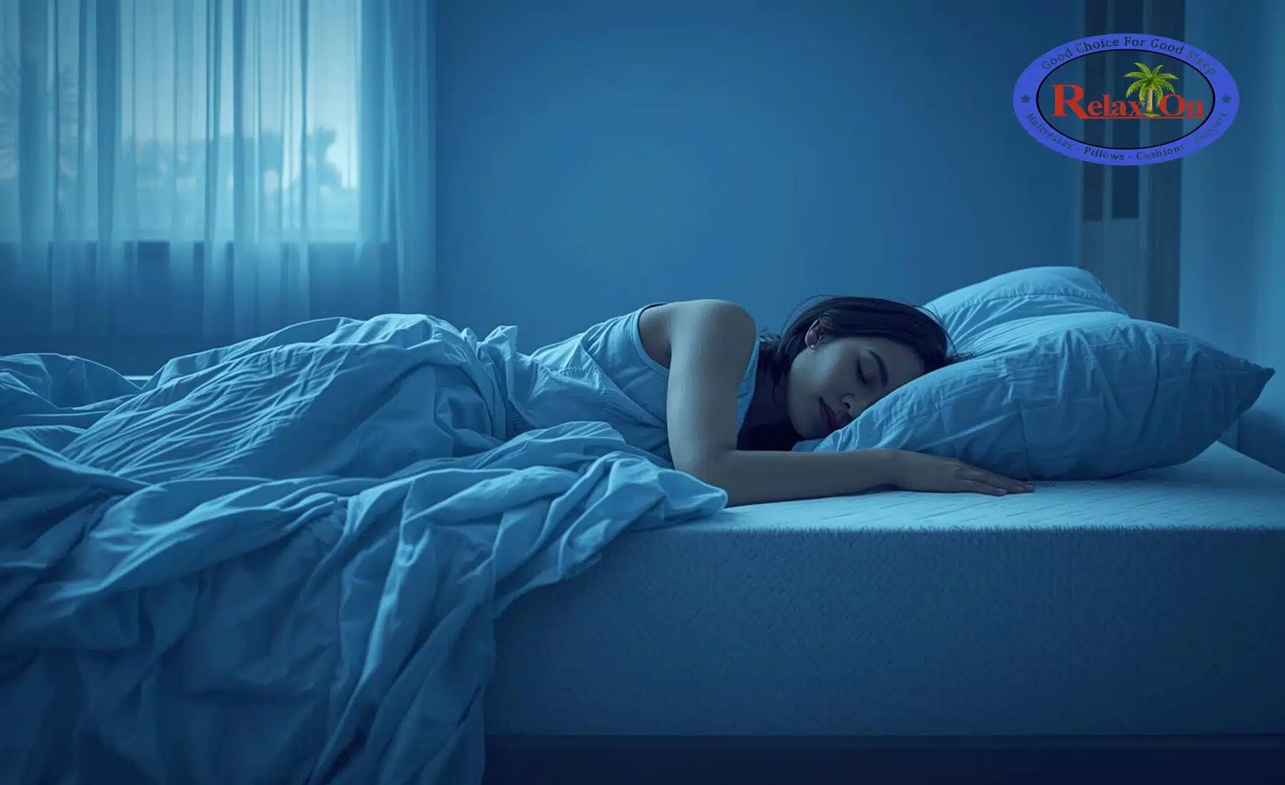 Pressure relief memory foam mattress offering superior comfort and body support by Relaxon.